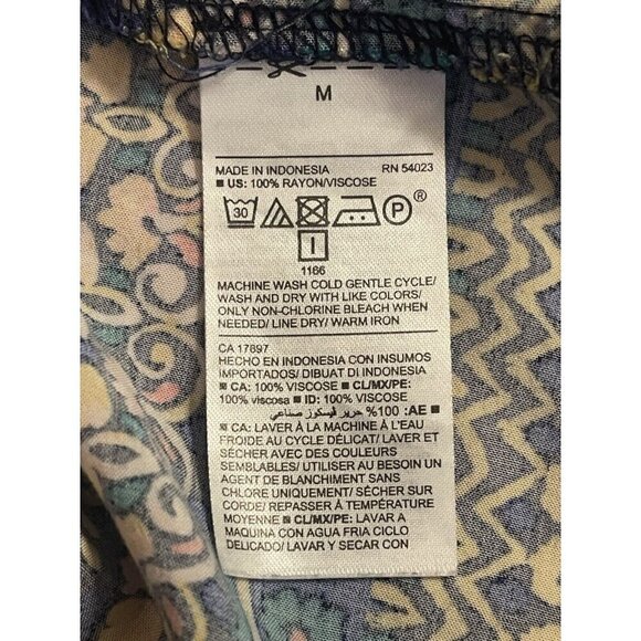 Old Navy Maxi Dress Flowy Long Womens Sz M Y2K 90s Geometric Multicolor Festival - Picture 5 of 9